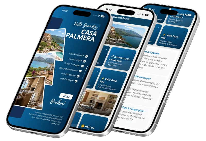 SlideCard auf dem Smartphone – Casa Palmera Beispiel
