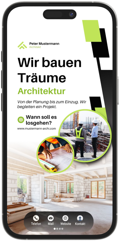 SlideCard Business Beispiel: Architekt