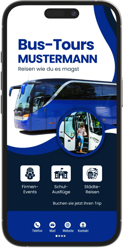 SlideCard Beispiel: Busunternehmen
