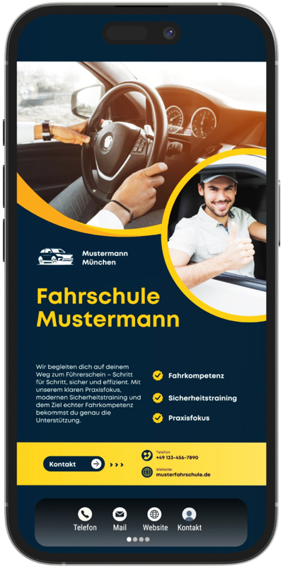 SlideCard Beispiel: Fahrschule