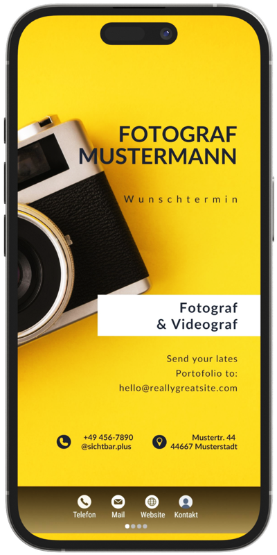 SlideCard Beispiel: Fotograf