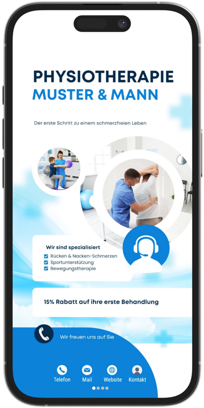 SlideCard Beispiel: Physiotherapie