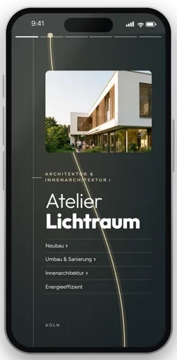 SlideCard Design-Slide 1: Startseite mit Name und Bild