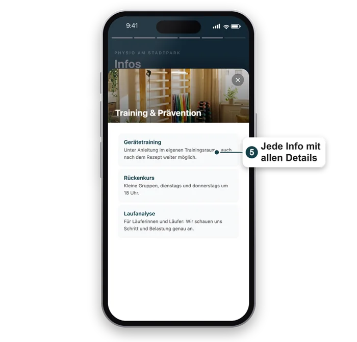 Jede Info mit allen Details