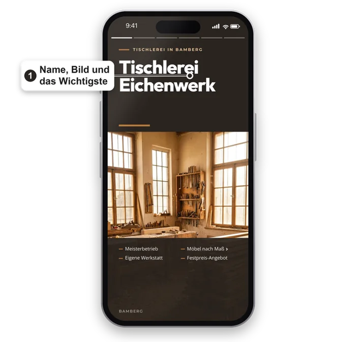 Name, Bild und das Wichtigste