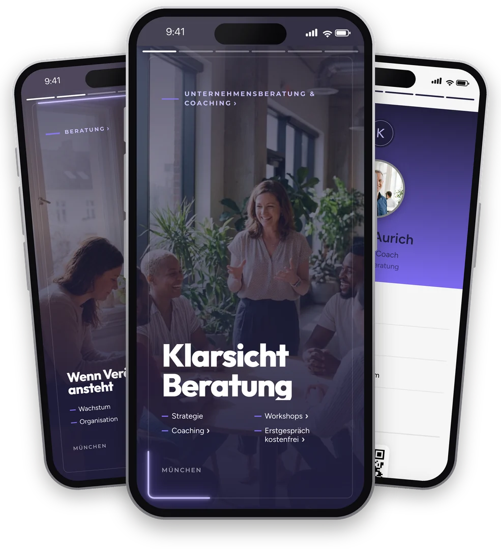SlideCard Beispiel im Slide-Format: Klarsicht Beratung