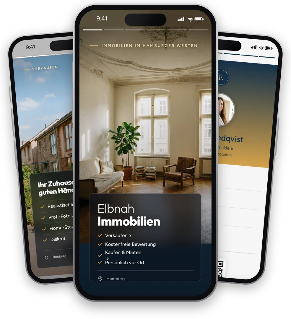 SlideCard Beispiel im Slide-Format: Elbnah Immobilien