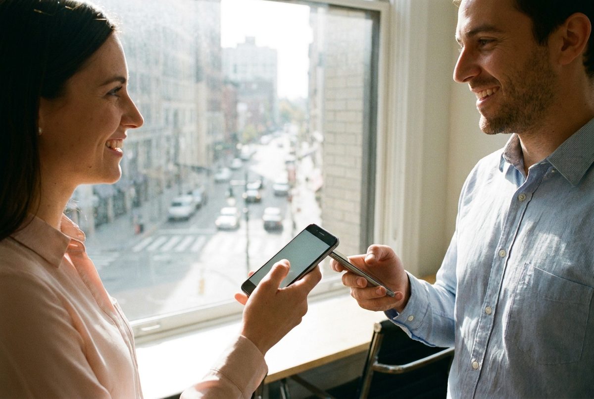 SlideCard per QR-Code oder Handy an Handy teilen