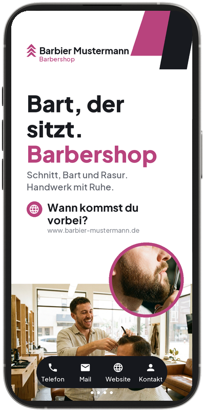 SlideCard Beispiel: Barbershop