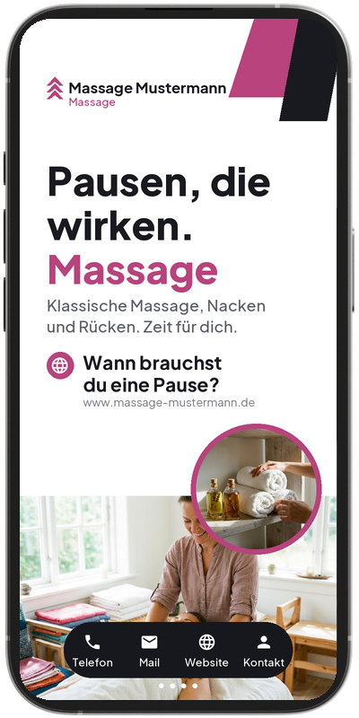 SlideCard Beispiel: Massage