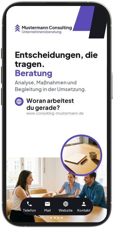 SlideCard Beispiel: Unternehmensberatung