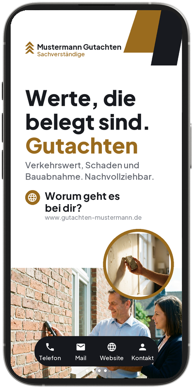 SlideCard Beispiel: Sachverständige