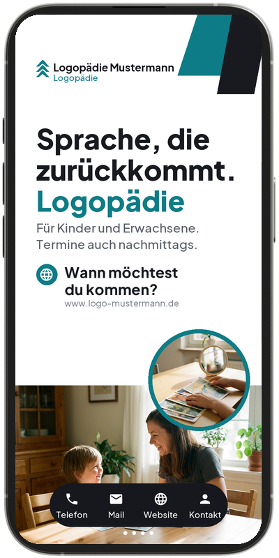 SlideCard Beispiel: Logopädie