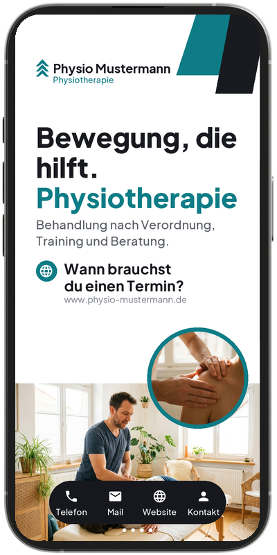 SlideCard Beispiel: Physiotherapie