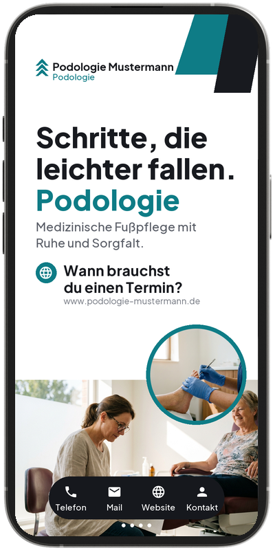 SlideCard Beispiel: Podologie